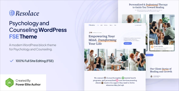Resolace – Psychology & Counseling FSE WordPress Theme