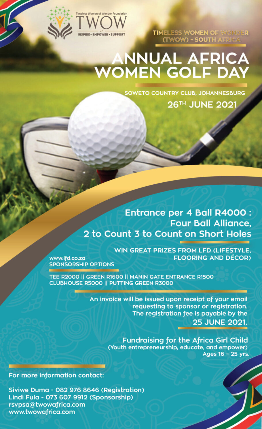 Event: Annual Africa Women Golf Day 26 June 2021 - TWOW Africa