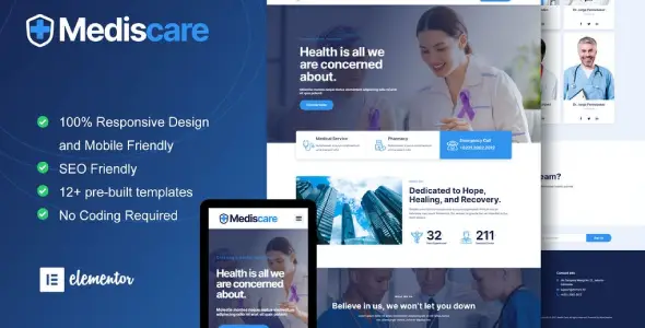 MedisCare – Medical Service Elementor Template Kit